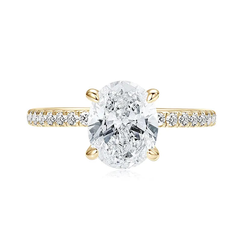 3.0CT D Oval Cut Moissanite Engagement Wedding Ring for Women 925 Sterling Sliver Promise Bands Vintage Finger Jewelry Certified