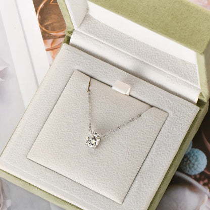 4.0cttw Oval Cut D Moissanite Jewelry Set Real 925 Silver Pendant Necklace and Luxury Hoop Earrings Sets for Women Trendy Gift