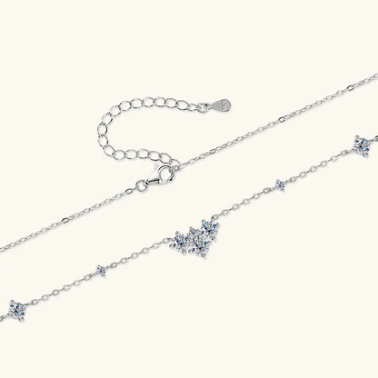 2025 New 4mm&2mm D Color Moissanite Pendant Necklace Plated 18K Gold 925 Silver Chain Jewelry Certified for Women Girl Gifts