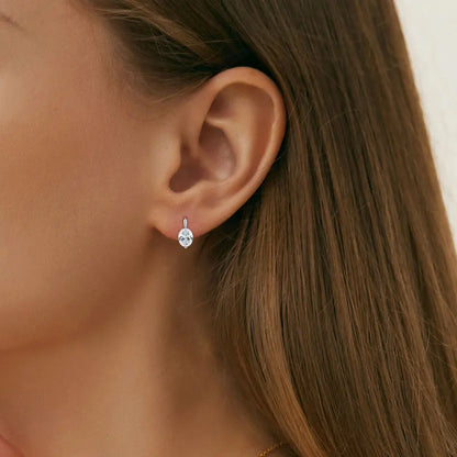 Anziw 2.0CT D Moissanite Drop Earrings for Women 925 Silver U Shaped Hoop Huggie Earrings Wedding Engagement Jewelry 2025 Trend
