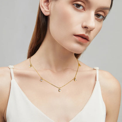 Anziw Luxury 2.5/4.0mm Moissanite Necklace for Women Original Silver 925 Chain Choker Fine Jewelry with Certificate 18''
