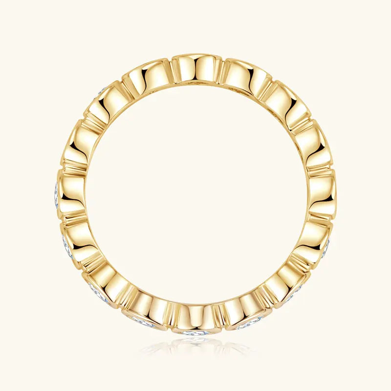 Anziw 3mm Moissanite Full Eternity Band Ring for Women 100% 925 Sliver Fashion Finger Rings Round Lab Diamond Jewelry 2025 New