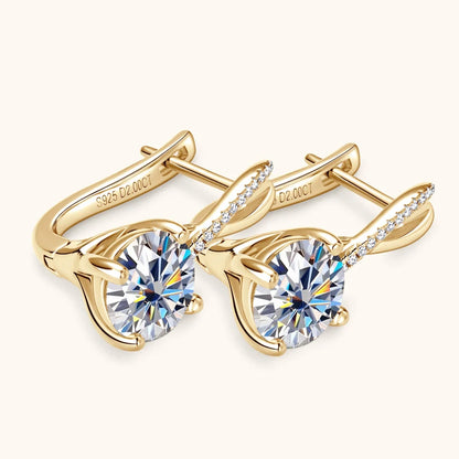 Real 925 Sterling Silver Infinity Hoop Earrings for Women 4.10ctw. Moissanite Drop Earrings Luxury Wedding Jewelry Certificate
