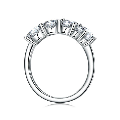 Anziw 3.26cttw D-E Moissanite Wedding Rings Woman Sparkling Diamond Band 10 Stone Engagement Ring 925 Silver Jewelry Certificate