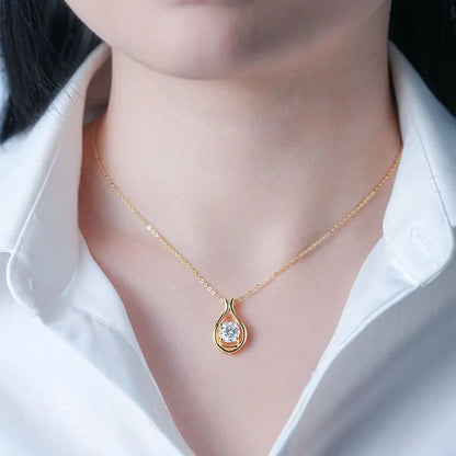 2025 2CT 8mm D Color Moissanite Necklace Teardrop Pendant 925 Silver Chain Original Jewelry with Certificate for Women S925 Gift