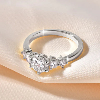 Anziw Exquisite 6.5mm 1.0ct D Moissanite Rings for Women 14K Gold Filled Classic Six Claws Finger Bands 2026 Tendy Jewelry Daily