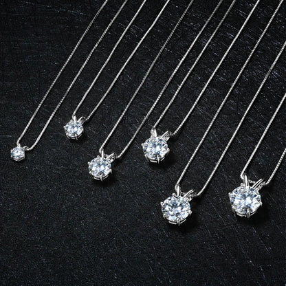 5CT 3CT 4CT 0.5CT 1CT 2CT D-E Moissanite Solitaire Pendant Necklace For Women Real 925 Silver Original Jewelry With Certificate