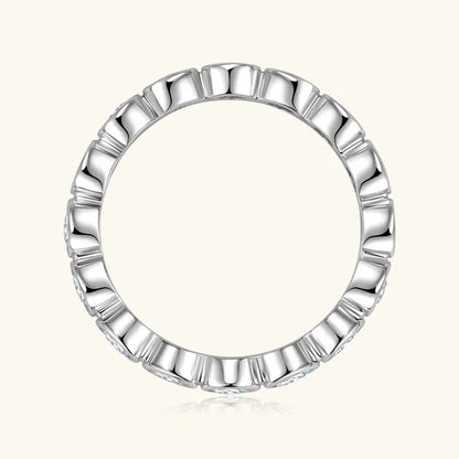 Anziw 3mm Moissanite Full Eternity Band Ring for Women 100% 925 Sliver Fashion Finger Rings Round Lab Diamond Jewelry 2025 New