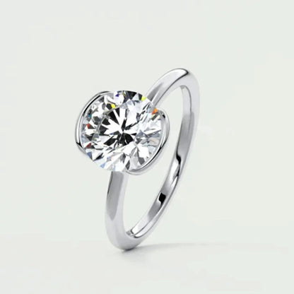 18k Gold Plated Wedding Ring 1.0CT D Color Moissanite Solitaire Ring Promise Bands for Women 925 Sterling Silver Certificate
