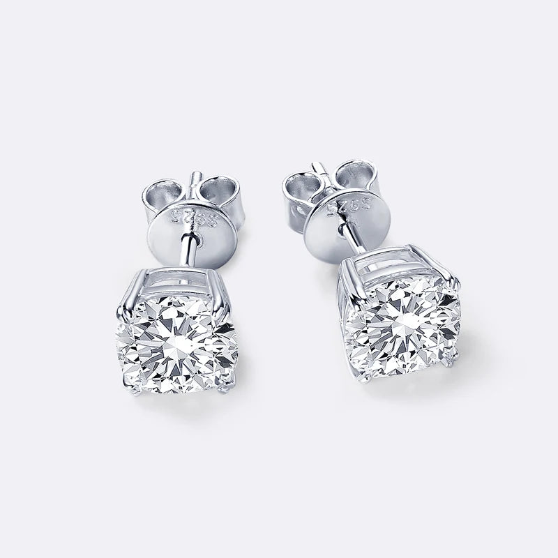 100% 925 Silver Stud Earrings 3.0ctw. Cushion Cut Moissanite Square Earrings for Men & Women Certified Jewelry 6.5x6.5mm 1.5CT