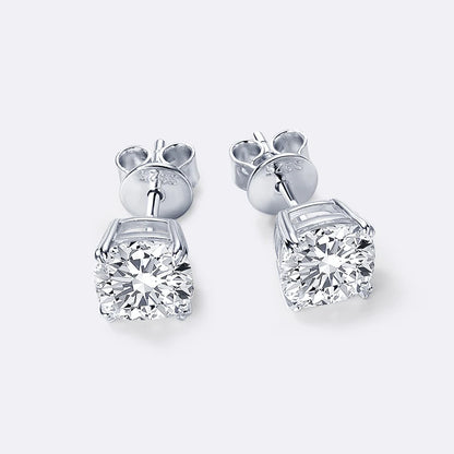 100% 925 Silver Stud Earrings 3.0ctw. Cushion Cut Moissanite Square Earrings for Men & Women Certified Jewelry 6.5x6.5mm 1.5CT