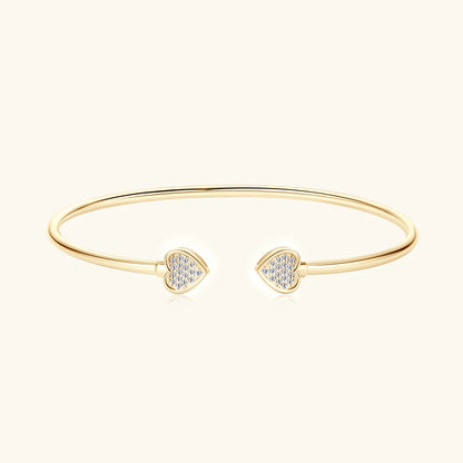 Anziw 5mm 0.5CT D VVS1 Moissanite Bangle Cuff Real 925 Sterling Silver Bracelet for Women Hand Opening Cuffs Fine Jewelry Gifts